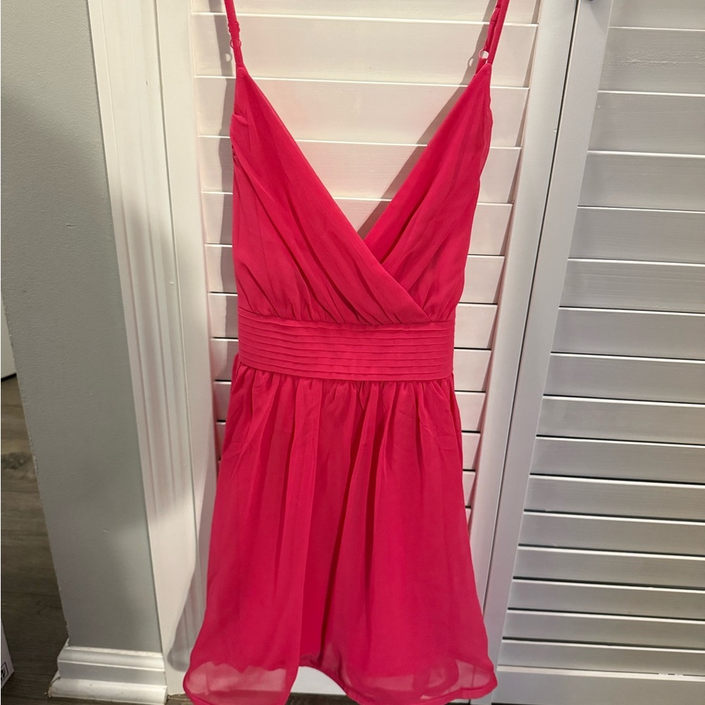Windsor Hot Pink V-Neck Dress